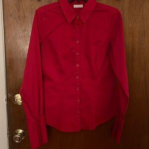 Red Long Sleeve Shirt by NY & Company